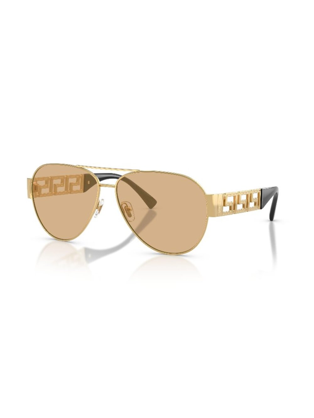 New Versace Men's Sunglasses Gold Yellow Lens Metal Frame VE2289 1002D8 61